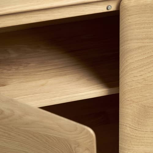 Buffet PI bois naturel / L 230 x H 83 cm - Ethnicraft - Chêne huilé - Chêne massif huilé