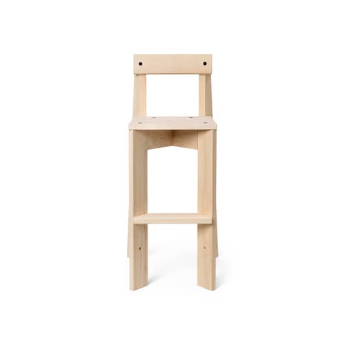 Chaise haute enfant Ark bois naturel / Chaise junior - Assise :  H 53 cm - Ferm Living - Frêne naturel - Frêne massif FSC