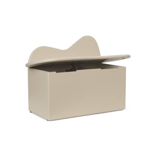 Banc Slope / Coffre - L 75 - Bois beige - Ferm Living - Beige Cachemire - MDF peint