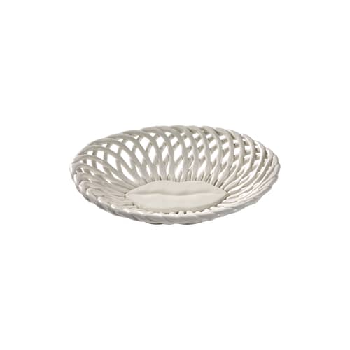 Corbeille Salvador céramique blanc / 27 x 22 cm - Serax - Blanc - Grès émaillé