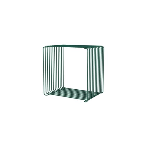 Etagère Panton Wire Single Cube / 34,8 x H 34,8 x P 25,7 cm - Verner Panton, 1971 - MONTANA - Pine 136 - Fil d\'acier inoxydable laqué