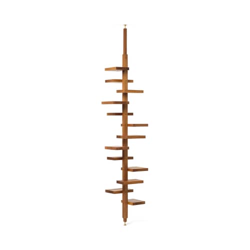 Etagère rotative Adélaide Wood / Pivotante - Pour plafond de 230 à 253 cm - Mogg - Plafond de 230 à 253 cm / Bois - Bois massif Iroko