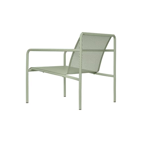 Dapple Low armchair metal green - Ferm Living - Green tea - Galvanised powder-coated steel