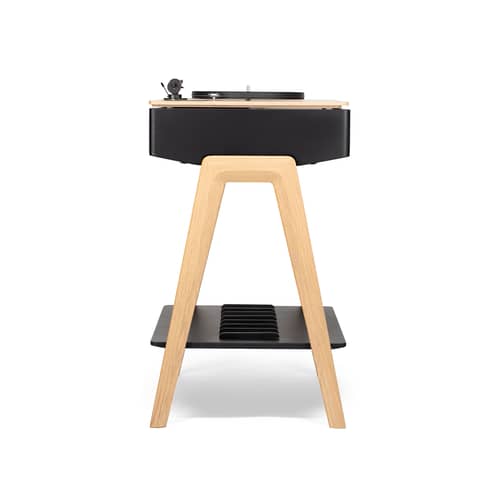 Enceinte Hi-Fi Bluetooth LX Platine Connect / Platine vinyle intégrée - La Boîte Concept - Chêne & noir - Aluminium, Chêne, MDF