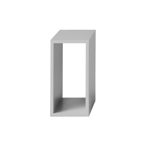 Stacked Shelf wood grey / Small rectangulaire 43x21 cm / Sans fond - Muuto - Grey - Painted MDF