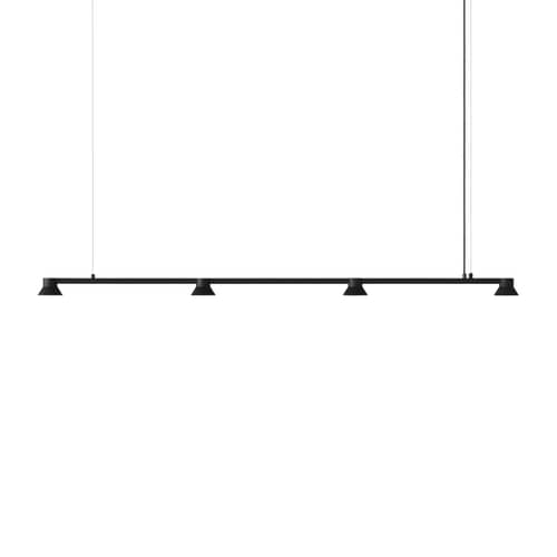 Suspension Hat Linear Large / L 167 cm - Normann Copenhagen - Noir - Acier, Aluminium, PMMA