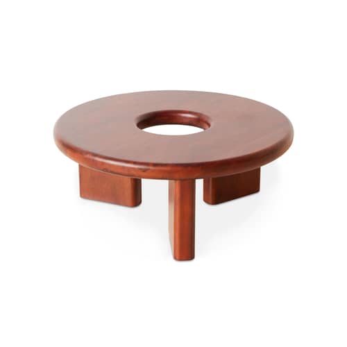 Table basse Conversation bois marron / Ø 85 x H 35 cm - HK LIVING - Manguier - Bois de manguier massif