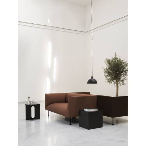 Table d\'appoint Androgyne métal noir / Ø 40 x H 43 cm - Audo Copenhagen - Table / Noir - Acier époxy