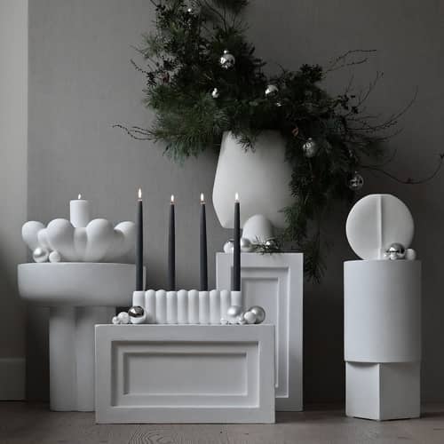 Table d\'appoint Column blanc / Ø 25 x H 50 cm - 101 COPENHAGEN - Blanc (béton fibré) - Béton fibré