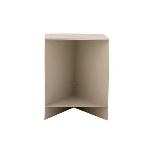 Table d\'appoint Tasha métal beige / 35 x 35 x H 45 cm - Bloomingville - Beige - Métal laqué