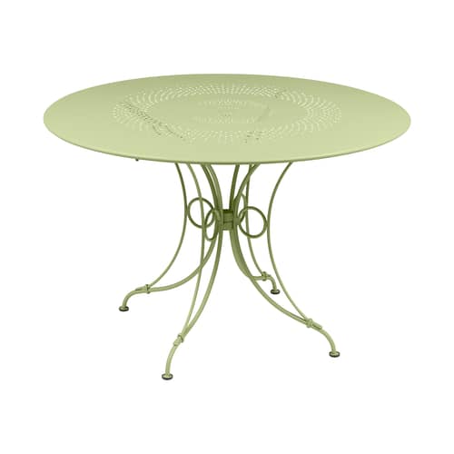 Table ronde 1900 / Ø 117 cm - Trou parasol / 8 personnes - Fermob - Tilleul - Acier