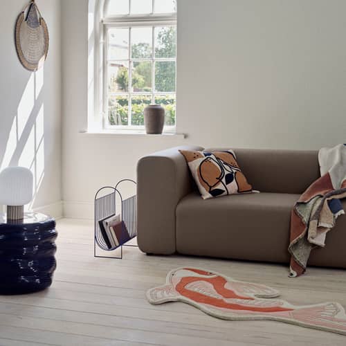 Tapis Koi / 130 x 97 cm - BROSTE COPENHAGEN - Orange - Coton, Laine
