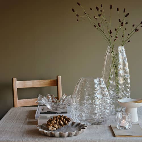 Vase Milla glas transparent / H 41 cm - BROSTE COPENHAGEN - Transparent - mundgeblasenes Glas
