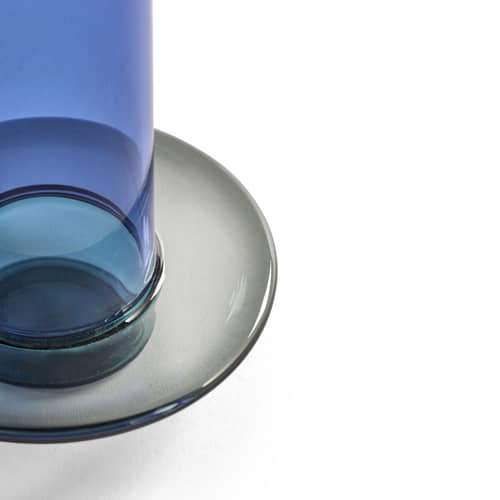Mix Glass Towers Vase glass blue / Small - H 22.5 cm - Serax - H 22.5 cm / Blue - Borosilicated glass
