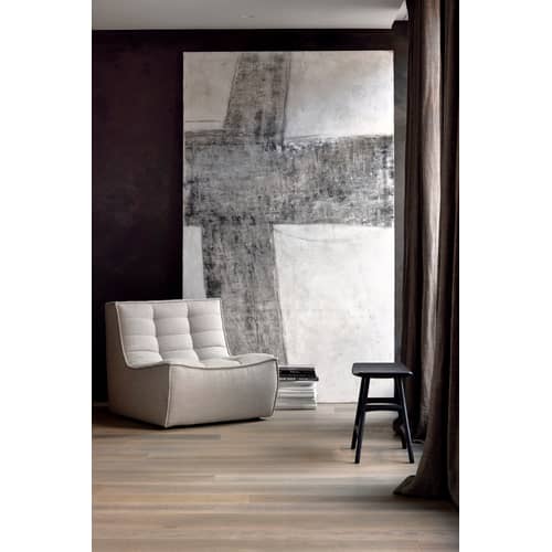 Chauffeuse N701 tissu beige - Ethnicraft - Beige (tissu standard) - Bois, Mousse, Tissu
