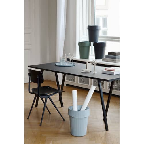 Corbeille à papier Shade plastique gris / Ø 30 x H 37 cm / Seconde vie - Hay - Gris - Polypropylène recyclable