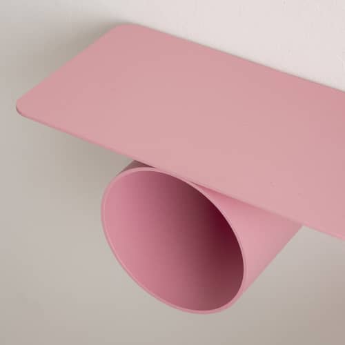 Étagère Pipeline Solo métal rose / L 37 cm - raawii - Rose - Aluminium