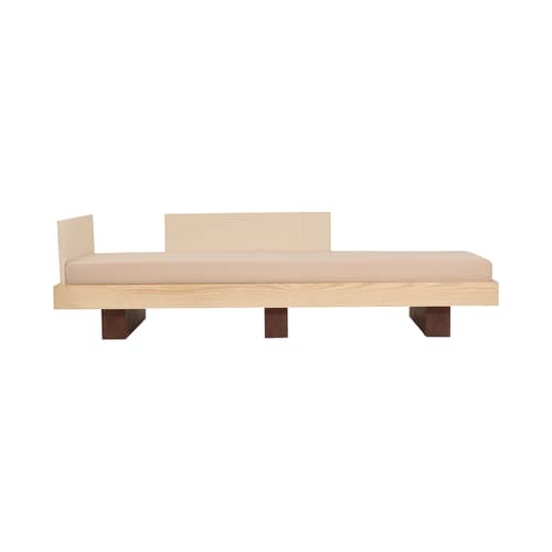 Kinderbett Heju X Nobodinoz holz natur / 76 x 166 cm - NOBODINOZ - Holz hell & dunkel / Beige - Eschenfurnier, Massives Heveaholz
