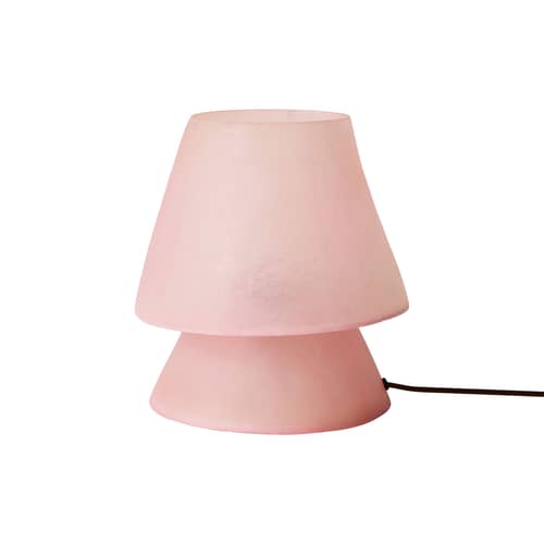 Lampada da tavolo  corian rosa / H 27.5 cm - Fibra di vetro - HK LIVING - Rosa - Fibra di vetro