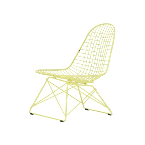 Wire Chair LKR Lounge armchair metal yellow / Charles & Ray Eames, 1951 - Vitra - Lemon - Epoxy steel
