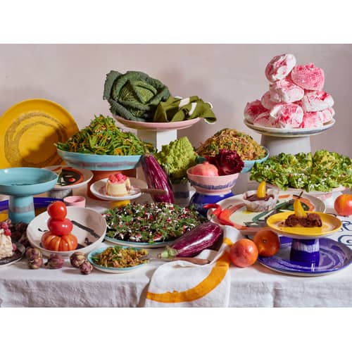 Feast Petit fours plates ceramic multicoloured XS / Ø 16 cm - Serax - Face 1 / Multicoloured - Enamelled sandstone