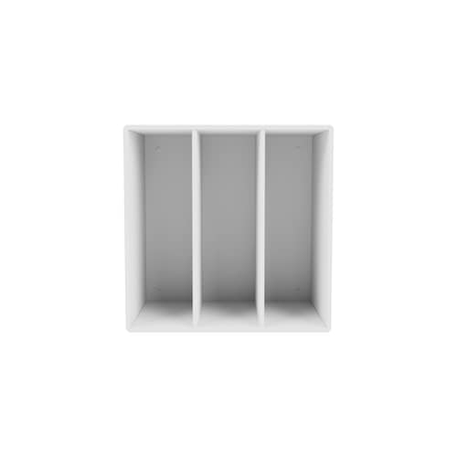 Portaoggetti da parete Montana Mini 1104 legno bianco / 3 divisori - 35 x 35 x P 25 cm - MONTANA - Nuovo Bianco 101 - MDF laccato