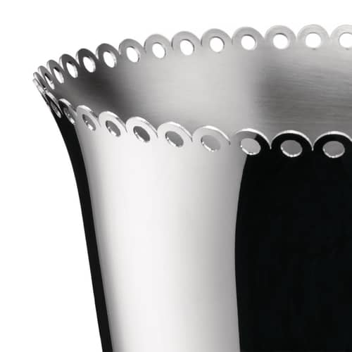 Seau à glace Edges métal / Ø 23 x H 23 cm - Alessi - Acier poli - Acier inoxydable poli