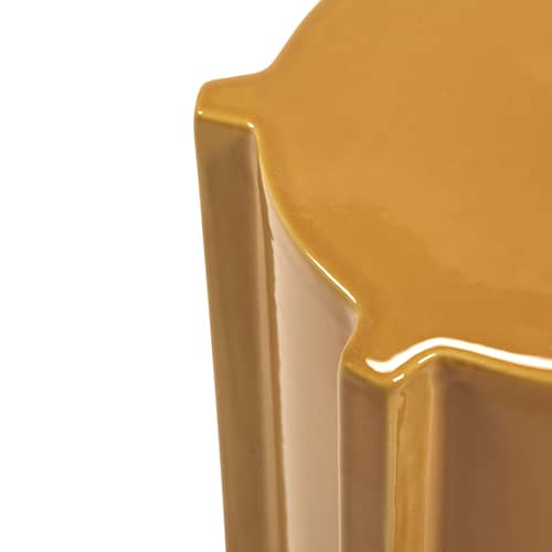 Table d\'appoint Pawn Geometric céramique jaune / Tabouret - Ø 31,3 x H 45 cm - Serax - Ocre - Grès émaillé