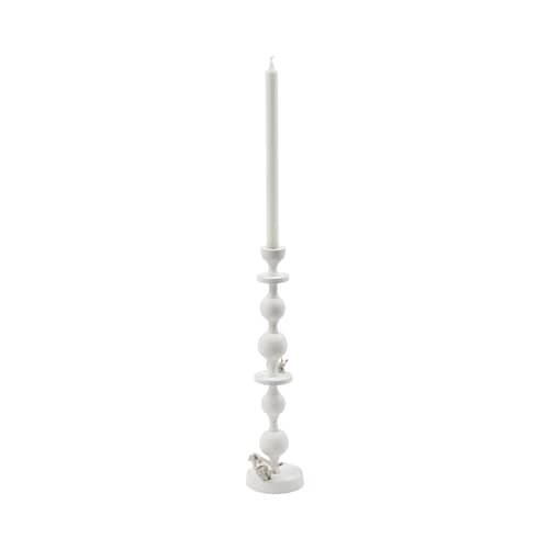 Climbing Pole XL Candle stick metal white / H 42 cm - POLSPOTTEN - White - Aluminium