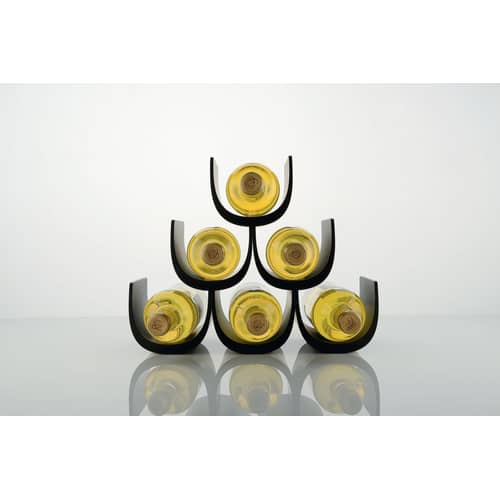 Casier à bouteilles Noè plastique noir / Modulable - 6 bouteilles - Alessi - Noir - Résine thermoplastique