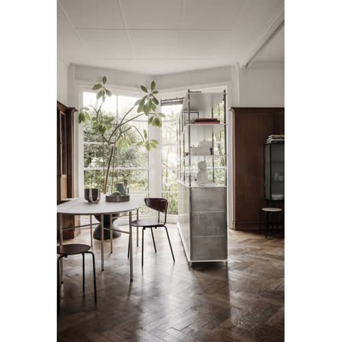 Chaise empilable Herman bois naturel - Ferm Living - Chêne naturel - Acier laqué époxy, Contreplaqué de chêne