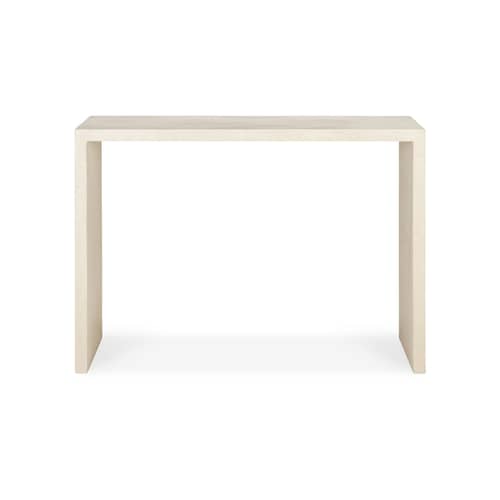 Consolle Elements corian bianco / L 120 x P 40 x H 85 cm - Microcemento - Ethnicraft - L 120 cm / Bianco sporco - Microcemento