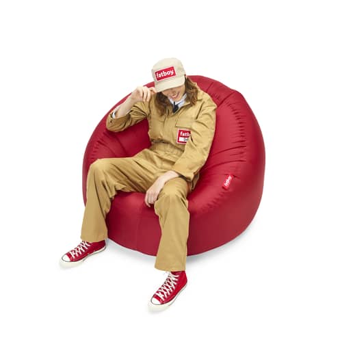 Fauteuil gonflable Lamzac O 3.0 tissu rouge / Ø 103 cm - Fatboy - Rouge - Polyester ripstop
