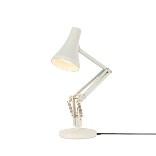 Lampe de table 90 Mini Mini LED / LED - Branchement secteur ou USB - Anglepoise - Blanc Jasmin - Acier, Aluminium, Fonte