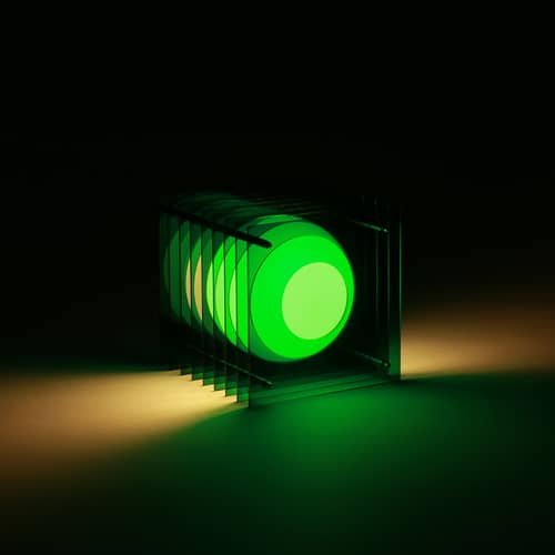 Lampe de table Lop Small Square plastique vert / Lauréat Archiproducts Design Award - BANG - Vert - Acrylique, Inox, Verre