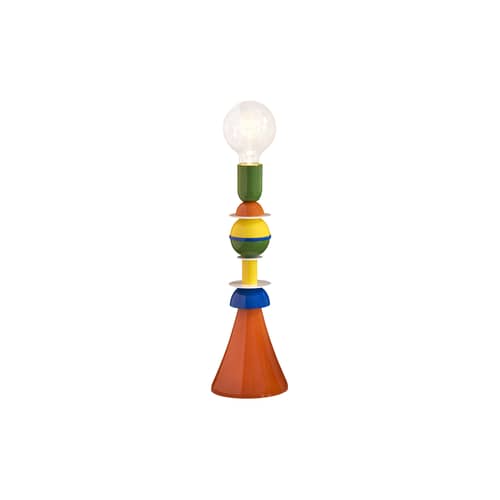 Lampe de table Otello métal multicolore / H 40 cm - Slide - Multicolore - Aluminium laqué