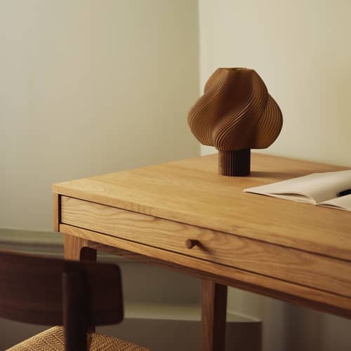 Lampe sans fil rechargeable Soft Serve marron - CRÈME ATELIER - Caramel - PLA recyclé