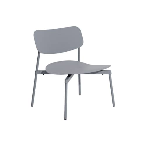 Fromme Low armchair metal grey / Aluminium - Petite Friture - Stone grey - Aluminium