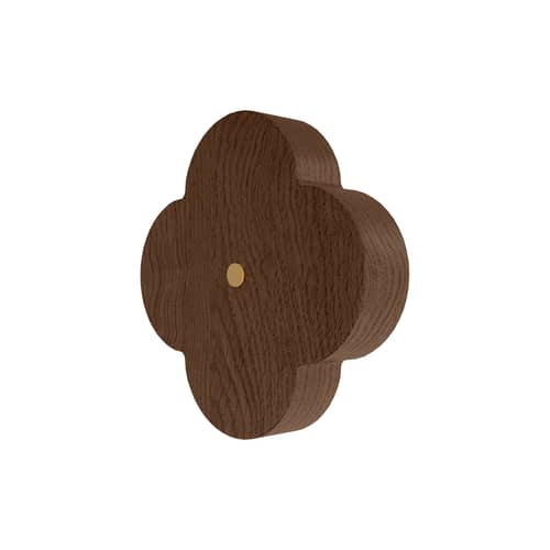 Patère Andrée bois marron Large / Ø 10 cm - Hartô - Marron - Frêne massif