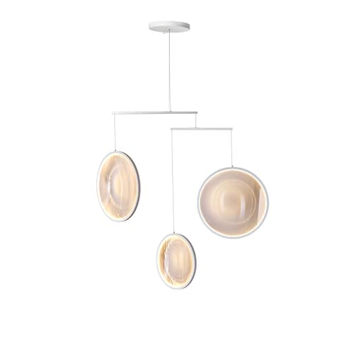 Pendelleuchte Focus X3 metall weiß / LED - L 99 x H 103 cm - DCW éditions - Weiß - Aluminium, PMMA