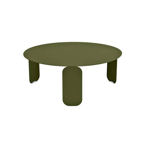 Table basse Bebop métal vert / Ø 80 x H 32 cm - Fermob - Pesto - Acier, Aluminium