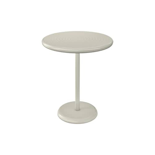 Table ronde Groove métal beige / Ø 70 cm - Tom Dixon - Beige Mastic - Aluminium