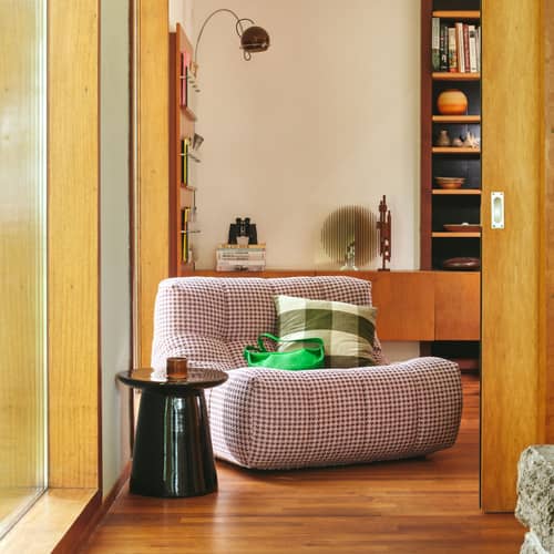 Tavolino d\'appoggio Earthenware Medium ceramica nero / Ø 40 x H 43 cm - HK LIVING - Nero - Gres smaltato