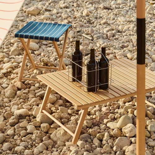 Tavolino da caffè pieghevole Outdoor Market legno naturale / 78 x 58 x H 29,5 cm - Jasper Morrison - Hay - Faggio naturale - Faggio certificato FSC