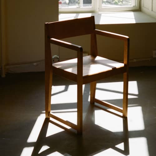 Chair 01 Armchair natural wood - Frama  - Warm brown - Birch plywood, Solid birch