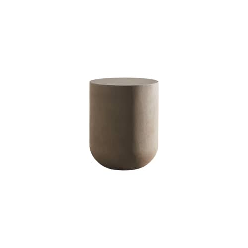 Beistelltisch Heiko 41 keramik braun / Ø 40 x H 50 cm - Gervasoni - Taupe Cassel - Tonbeschichtetes Polymer