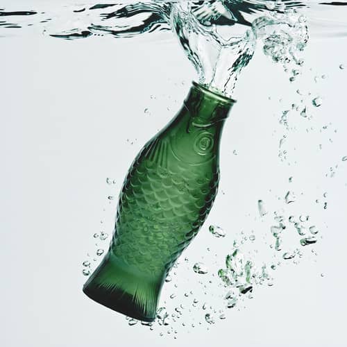 Caraffa Fish & Fish vetro verde / 85 cl - Serax - Caraffa / Verde scuro - Vetro