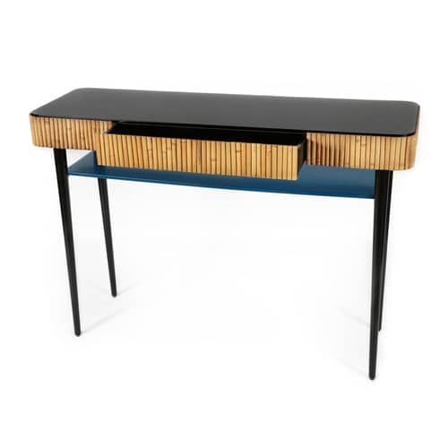 Maison Riviera Rattan Console Table Console Riviera Maison Sarah Lavoine / Rattan - Drawer - Blue black ...
