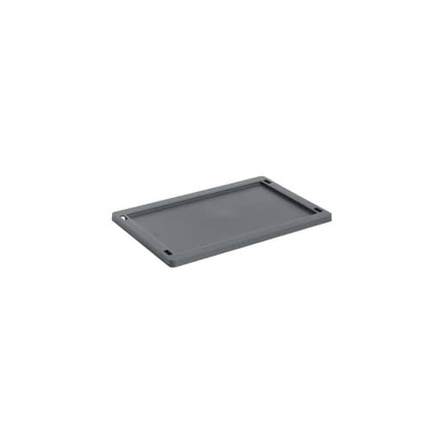 Couvercle  plastique gris / Pour panier Colour Crate Small 17,5 x 27 cm - Hay - Charbon - Polypropylène recyclé