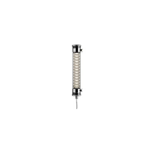 Elgar LED Bathroom wall light metal silver / For bathroom - L 45 cm - SAMMODE STUDIO - Steel frame / Silver-plated slats - Anodized aluminium, Polycarbonate, Stainless steel